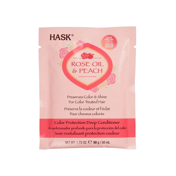 12 X HASK ROSE OIL & PEACH COLOR PROTECTION DEEP CONDITONER