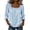 A1 Light Blue, variant on Womens Linen Embroidered Top Beach Tops Loungewear Soft Breathable Vacation Shirts Summer Boho Tops 2026 Trendy Square Neckline Travel Top 3/4 Sleeve Light Blue L