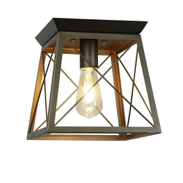 Radiance Goods Farmhouse-Style Two-Toned 1 Light Ceiling Flush Fixture 9" Wide