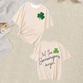 thumbnail image 3 of Uootdi Women's St Patrick's Day T-Shirt Lucky Irish Shamrock Clover Graphic Short Sleeve Crewneck Casual Tees Tops Gift, 3 of 7