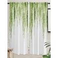 thumbnail image 5 of Green Living Room Curtains 2 Panel, Summer Botanical Leaves Watercolor Cafe Window Treatment, Extra Long Farmhouse Bedroom Bathroom Kitchen Curtains Drapes 104"x72", 5 of 6