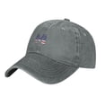 thumbnail image 2 of ZICANCN Adjustable Baseball Cap Women, Letter M America Usa Flag Hats for Men Adult Washed Cotton Denim Baseball Caps Fashion, Gray, 2 of 8