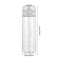 thumbnail image 3 of YiJuHui 5pcs Water Bottle Sports Water Bottle, Reusable Clear Water Bottle BPA-Free Water Bottle, Leak-Proof Plastic Water Bottle with Carrying Strap, Flip Top Drink Bottles for Travel Gym 780ml, 3 of 6
