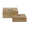 Fantastic Set Of Two Wood Metal Boxes