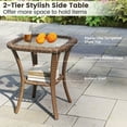 thumbnail image 2 of Gymax Set Of 3 Patio Swivel Rocker Set Gliding Bistro Furniture Set w/ Tempered Glass Table Beige, 2 of 4