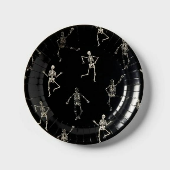 20ct Halloween Dancing Skeleton Dinner Plate