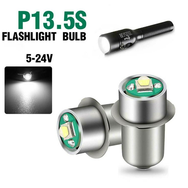 Tilfredsstille Våd Støjende 2 Pcs 3W 5-24V Cree P13.5S Led Flashlight Replacement Bulb Torch Lantern  Work Light - Walmart.com