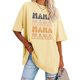thumbnail image 1 of Fiudx Camisetas para Mujer Moda Mujer Casual Botón Patchwork Blusa Manga Corta Camiseta Verano Tops, 1 of 5