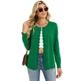 thumbnail image 2 of Chiclily Button Down Cardigans for Women Lightweight Crew Neck Knit Sweater Top, S-2XL, 2 of 7