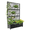 Black with wheels, variant on Privacy Screen with Planter Box, 72" H x 47" W Outdoor Privacy Screens and 3-Panels, Garden Decorative Planter Box with Trellis for for Climbing Plants, Vegetable, Vines