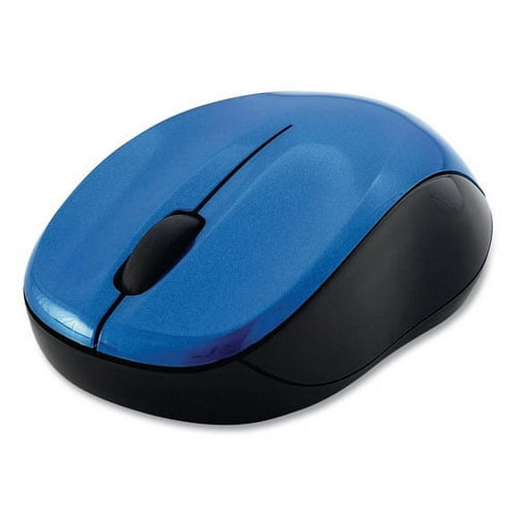 Silent Wireless Blue Led Mouse, 2.4 Ghz Frequency/32.8 Ft Wireless Range, Left/right Hand Use, Blue | Bundle of 2 Each