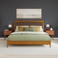 thumbnail image 2 of AFI Orleans Solid Wood Low Profile Sleigh King Platform Bed in Light Toffee, 2 of 13
