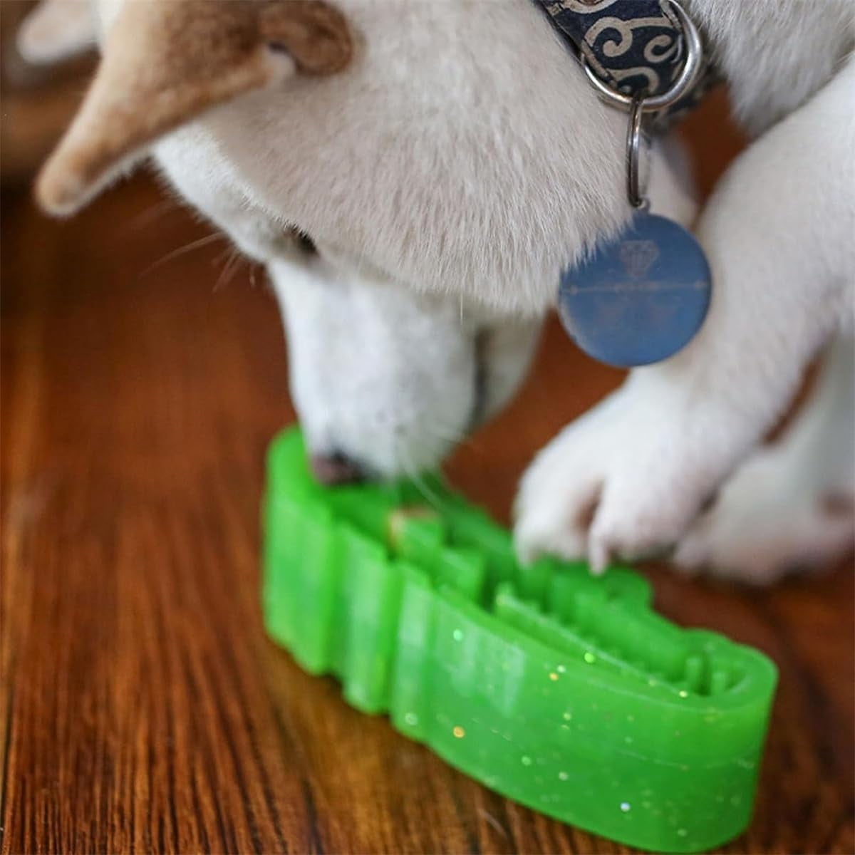 Slow Feed Chew and Fetch Crocodile Dog Slow Feeder Interactive Puzzle Toy Cute Chew Toys Alligator Treat Dispenser for Small Medium Large Dogs Tough Gator Bite and Brush Teeth Cleaning(L*2)