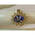 thumbnail image 3 of 3.02Ctw Natural Tanzanite And Diamonds Ring Women's Ring in 14k Yellow Gold, 3 of 4