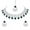 Silver Green, variant on Exquisite Indian Bollywood Wedding Silver Plated Choker Necklace Set