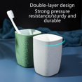 thumbnail image 3 of Portavasos de plástico para cepillos de dientes, doble capa, grueso, para enjuague bucal, para el hogar, dormitorio, baño, taza de viaje multifuncional, azul, 3 of 5