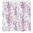 thumbnail image 2 of Ambesonne Modern Shower Curtain, Trees of Forest Illustration, 69"Wx75"L, Quartz Blush, 2 of 4