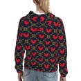 thumbnail image 7 of Daiia Red Rooster Pattern Women's Fashion Hoodies & Sweatshirts with Kangaroo Pocket Hooded Sweatshirt with Eye-catching Drawstrings-X-Large, 7 of 7
