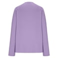 thumbnail image 5 of Lightweight Long Sleeve Workout Tops for Women Gym Running Athletic Sun Protection Shirts (Purple XL), 5 of 5