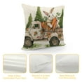 thumbnail image 4 of PHYHOO  Easter Pillow Cover  Spring Farmhouse Bunny Truck Carrots Rabbit Decor Spring Outdoor Decorative Throw Cushion Case for Sofa Couch Home Bed, 4 of 5