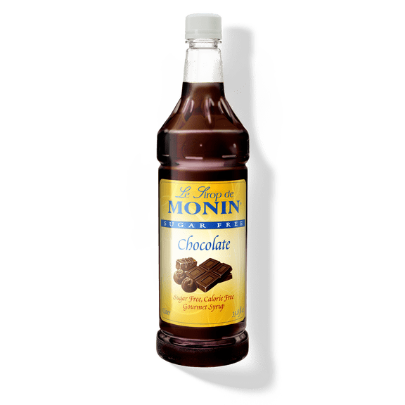 Monin Sugar Free Chocolate Syrup 1 Liter Plastic Bottle