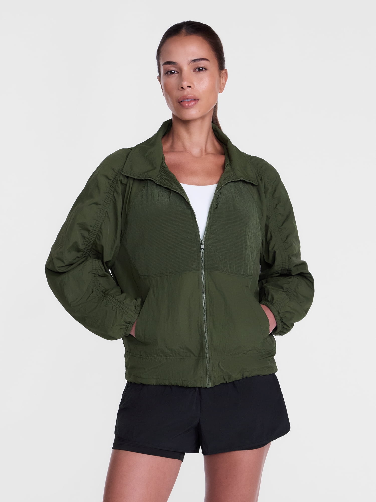 Avia Women's Ripstop Cargo Jacket with Hood, Sizes XS-XXXL