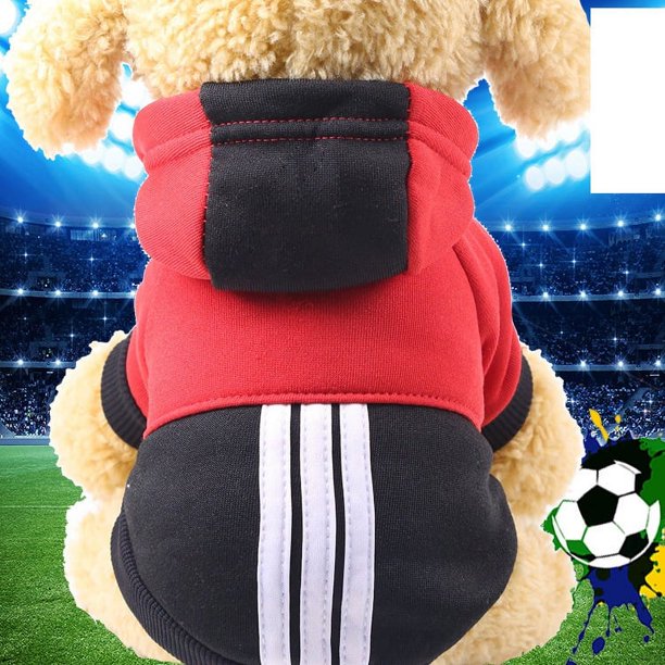 Ropa de invierno para perros, suéter de color contrastante, pequeño osito de peluche para gatos, suministros para mascotas, ropa