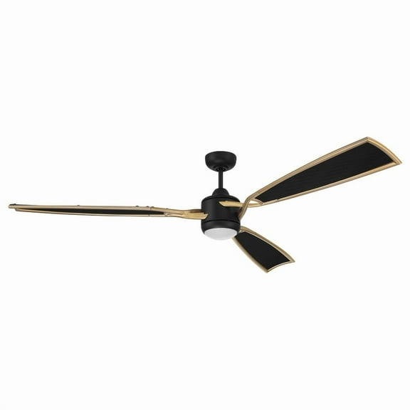 Craftmade 72"  Viva Ceiling Fan Flat Black/ Satin Brass