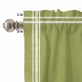 thumbnail image 4 of Sage Green Curtain Valances Set Olive Solid Color Kitchen Curtains 24&nbsp;inch Length Rod Pocket Valance and Tiers 3 Piece Set Small Bedroom Bathroom Laundry Decor, 4 of 9