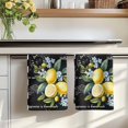 thumbnail image 7 of Summer Lemon Kitchen Towels Set of 2, Vintage Black Plaid Blue Spring Floral Absorbent Dish Towels for Kitchen, Microfiber Hand Towel, Quick Drying Tea Towel for Cleaning Decorative Dishcloths, 7 of 7