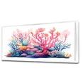 thumbnail image 2 of Designart "Watercolor Coastal Coral III" Oversized Animals Framed Wall Art - Coastal Coral Coastal Coral Under Water Hallway Framed Wall Art Decor, 2 of 6