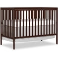 thumbnail image 2 of iRerts 5 In 1 Convertible Baby Crib, Wood Convertible Crib Toddler Bed with Wood Legs, Converts from Baby Crib to Toddler Bed, Fits Standard Full-Size Crib Mattress, Easy to Assemble, Espresso, 2 of 6