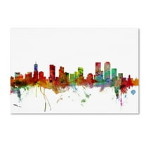 Trademark Fine Art Michael Tompsett Denver Colorado Skyline Canvas Wall Art - 12x19