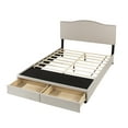 thumbnail image 3 of Ember Interiors Kiley Queen Upholstered Adjustable Storage Bed, Fog, 3 of 10