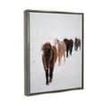 thumbnail image 3 of Stupell Industries Winter Horses Walking White Field Snowy Weather Luster Gray Framed Floating Canvas Wall Art, 16x20, by Amy Brinkman, 3 of 5