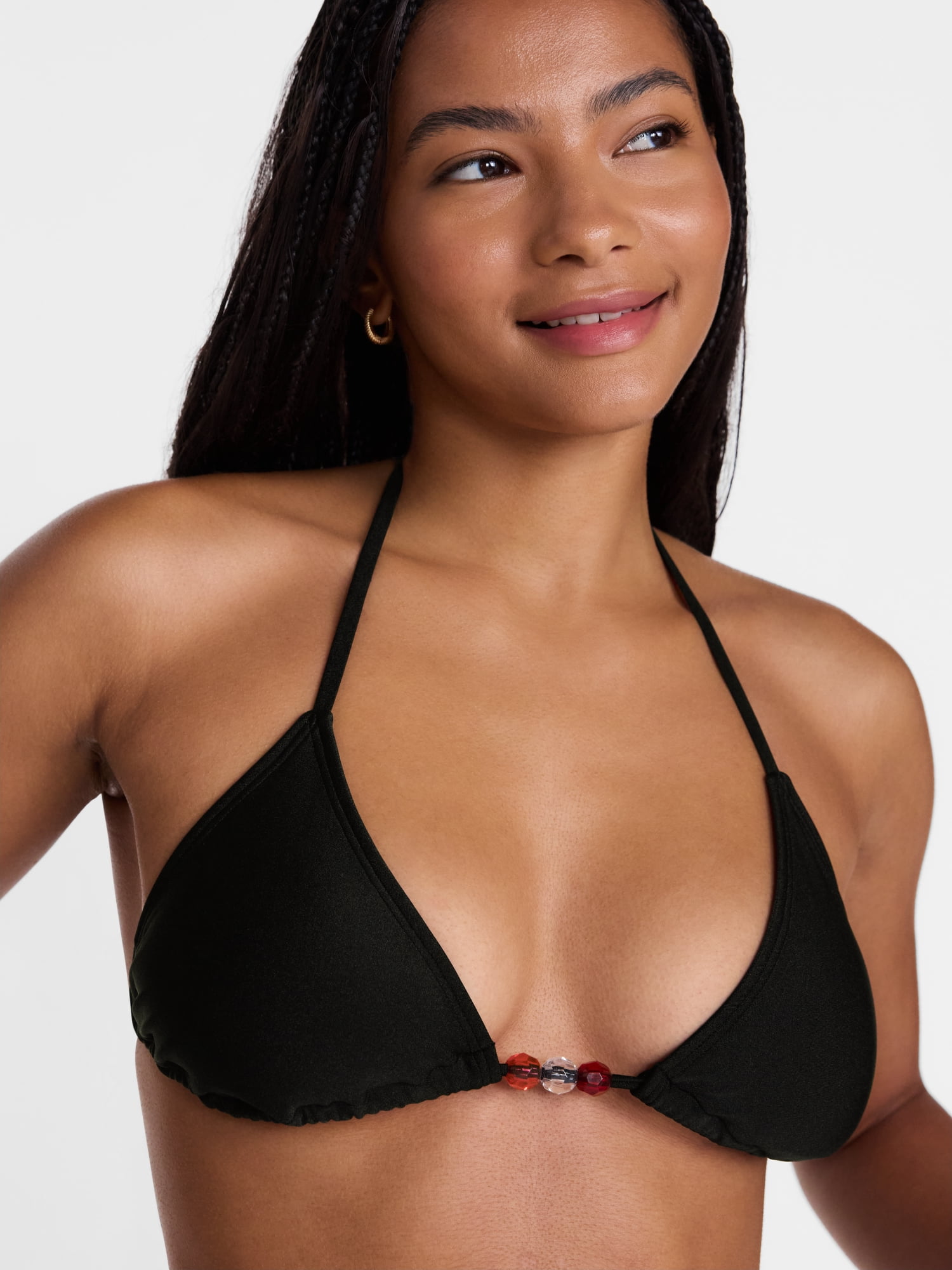 No Boundaries Triangle Halter Bikini Top, Women’s XXS-XXL
