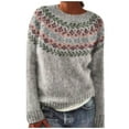 thumbnail image 1 of Aocisk Chandails pour Femmes Hiver Automne Décontracté Ample Manches Longues Chandail Tricoté Hauts Fil Doux Chandail Confortable Col Rond Gris Pâle m, 1 of 9