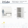 thumbnail image 4 of Furniture of America Brooks Stackable 2-Cube Wood Light Blue Kids Bookcase, 4 of 13