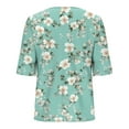 thumbnail image 6 of DeHolifer Women's Tops Suqare Neck Floral Printed Casual Loose Short Sleeve Blouse T-Shirts Summer Trendy Blouse Multicolor 2XL, 6 of 6