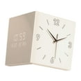 thumbnail image 4 of simhoa Corner Clock Angle Corner Clock Outdoor Wall Clock for Bedroom Kitchen Patio Cream, 4 of 8