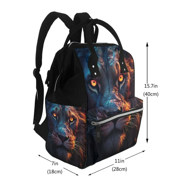 Daiia Forest Cool Lion Large Capacity Baby Bag Waterproof Stylish Diaper Bag Mummy Backpack Adjustable Straps Diaper BagBaby Essentials Bag