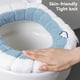 thumbnail image 4 of Funda de asiento de inodoro suave, gruesa y cálida, almohadillas de fibra lavables, reutilizables, de fácil instalación, lavables, para baño y uso doméstico, compresa higiénica, suave y cómoda., 4 of 9