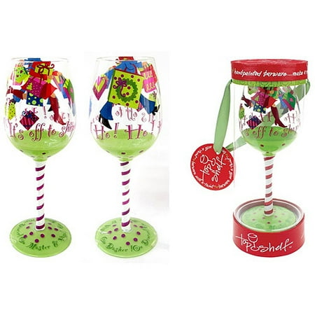 It's Off To Shop We Go Wine Glass