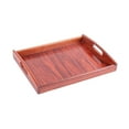thumbnail image 2 of Bandeja de Madera Rústica Sunnimix Con Despensa de Almacenamiento de 2 Asas Rectangular para Fiesta BBQ Palisandro Medio, 2 of 8