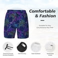 thumbnail image 3 of Balery Turtles Mens Swim Trunks Swim Shorts for Men Quick Dry Inseam Beach Shorts with Compression Liner Pocket-Small, 3 of 9