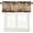 Coffe-brown-3, variant on Coffee Kitchen Valance Curtain, Vintage Country Farmhouse Coffee Bean Print Home Decor Short Drapes Living Room Dining Room Cafe Window Treatment 1 Panel 54" W x 18" L Inch