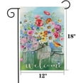 thumbnail image 6 of Welcome Spring Flower Garden Flag 12.5x18 Double Sided Vertical,Home Love Summer For Farmhouse Rustic Yard Outside Outdoor House Decoration, 6 of 6