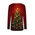 thumbnail image 6 of Women's Christmas Henley Shirts Long Sleeve Ribbed Knit Tops Slim Fitted Sweaters Button Up Crewneck Casual Tee Shirt, 6 of 6
