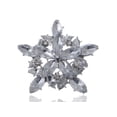 thumbnail image 1 of ALILANG Almond Clear Rhinestone Crystal Rhinestone Flower Snowflake Winter Brooch Pin, 1 of 4