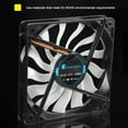 thumbnail image 2 of husxh 12020 Desktop Computer PC Case Fan Silent CPU Cooler Fan 120mm 4Pin 3Pin, 2 of 9